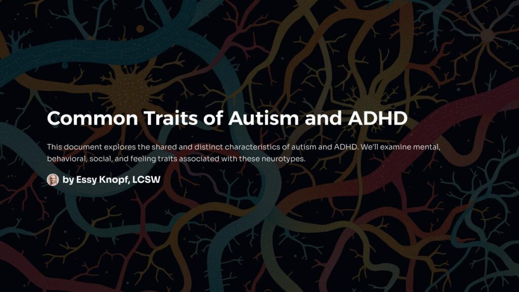 common autism ADHD traits